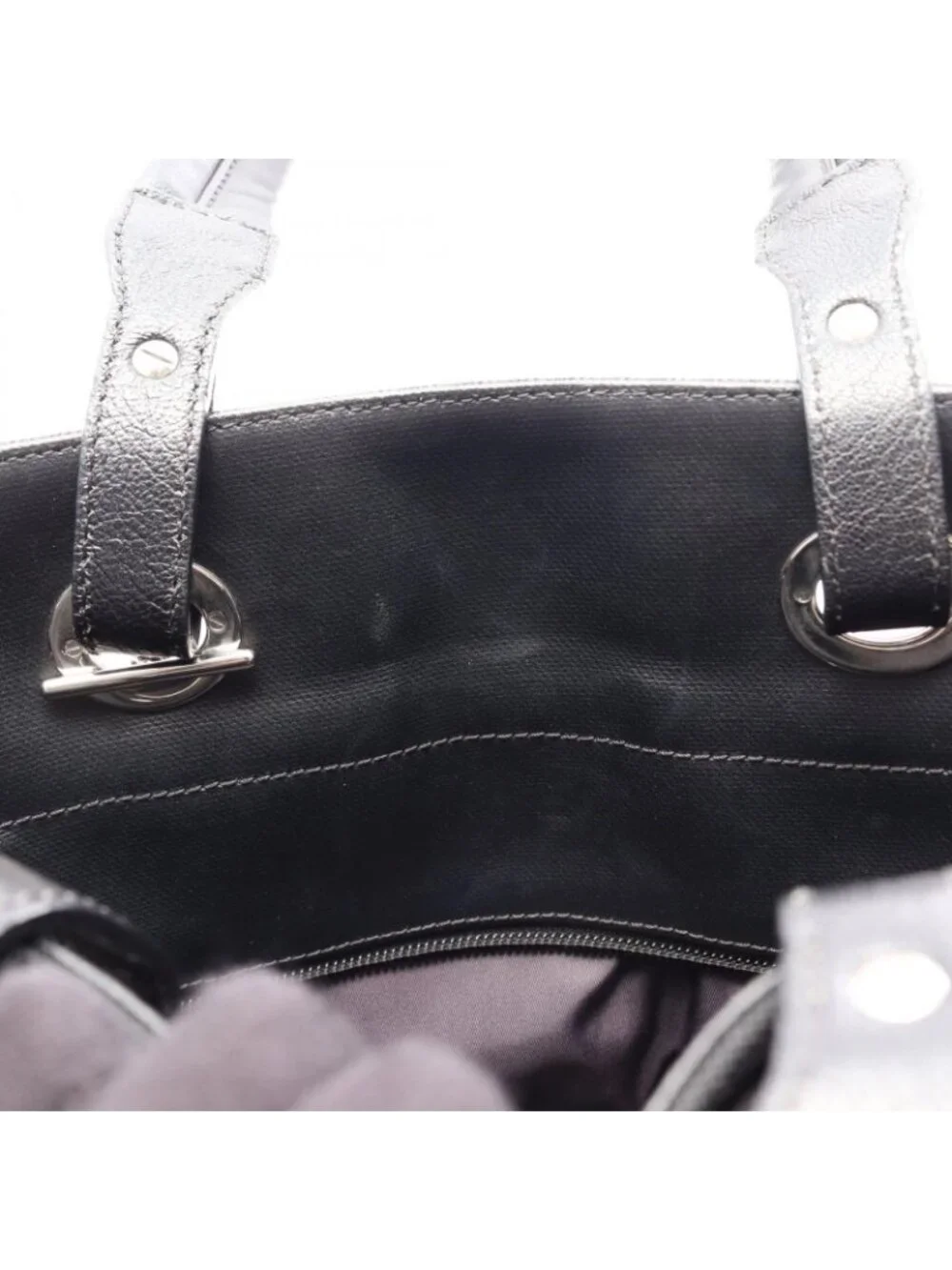Chanel Tote Paris Biarritz PM Black Canvas Leather PM